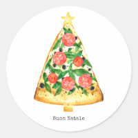 Buon Natale Italiano Feliz Navidad Pizza Slice