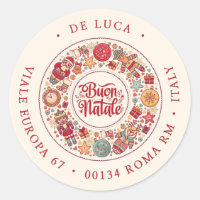 Buon Natale Wreath dirección italiana de retorno r