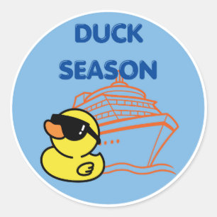 Pegatina Redonda Buque de crucero por turnos