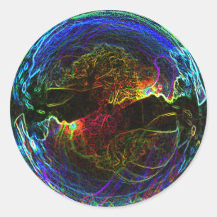 Pegatina Redonda Burbuja