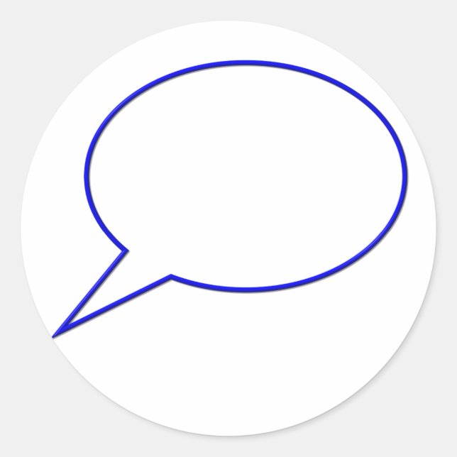 Pegatina Redonda Burbuja de voz vacía #2 (Anverso)
