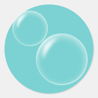 Pegatina Redonda Burbujas