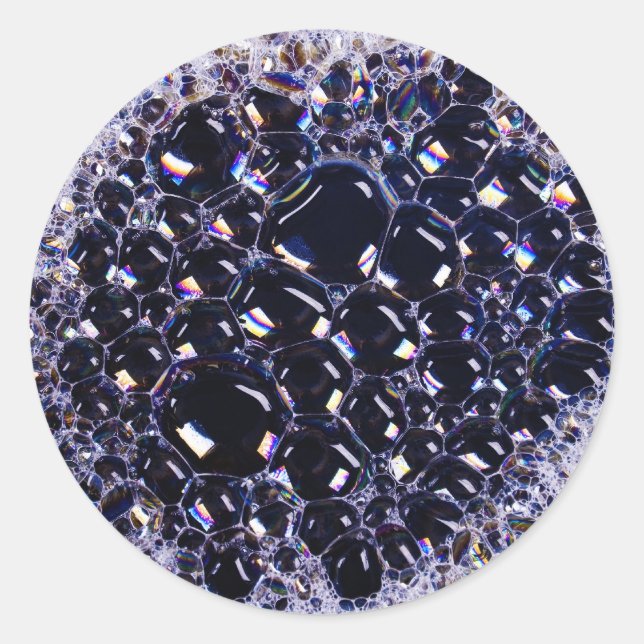 Pegatina Redonda burbujas de espuma (Anverso)