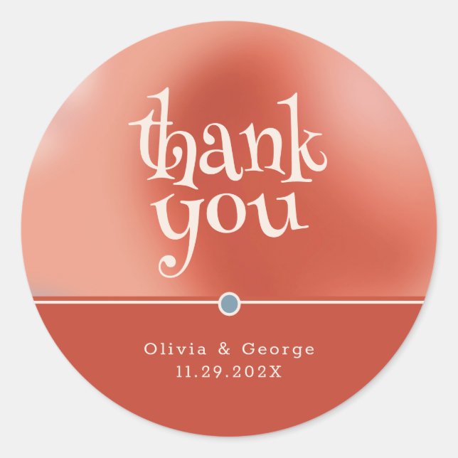 Pegatina Redonda Burbujas singulares de amor: Boda de cuentos de ha (Anverso)