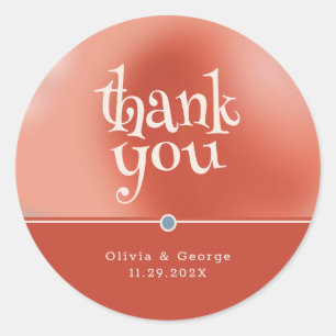 Pegatina Redonda Burbujas singulares de amor: Boda de cuentos de ha