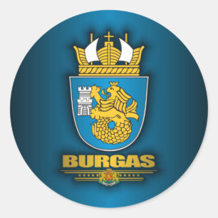 Pegatina Redonda Burgas COA