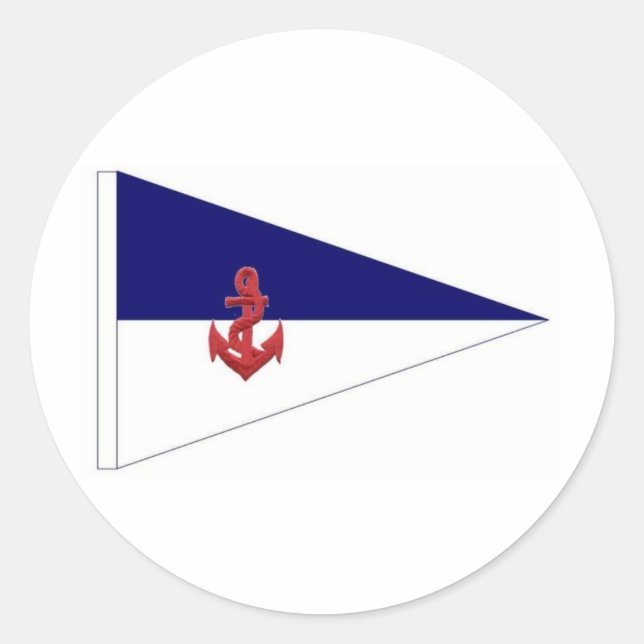 Pegatina Redonda Burgee (Anverso)