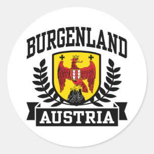 Pegatina Redonda Burgenland Austria