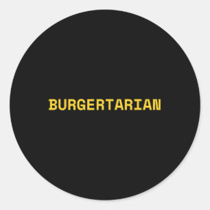 Pegatina Redonda Burger hamburguesa hamburguesa de hamburguesa dive