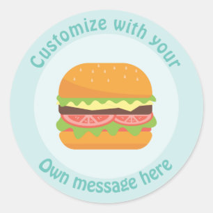 Pegatina Redonda Burger personalizado