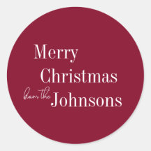 Burgundy Merry Christmas