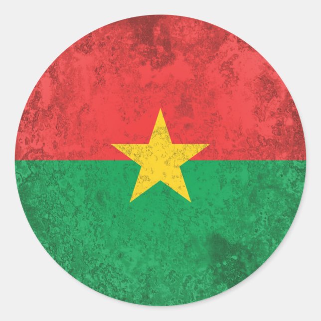 Pegatina Redonda Burkina Faso (Anverso)