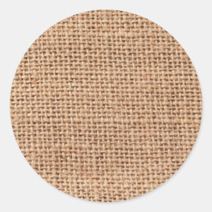 Pegatina Redonda Burlap