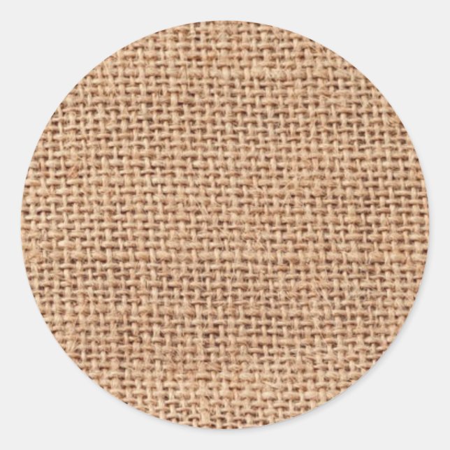Pegatina Redonda Burlap (Anverso)