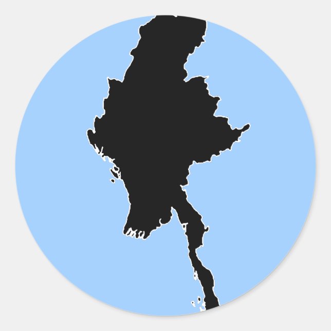 PEGATINA REDONDA BURMA (Anverso)