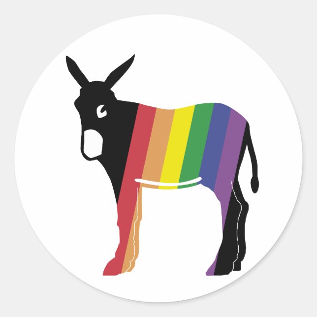 Pegatina Redonda burro-catala-gai (Anverso)