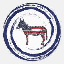Burro Patriótico Rojo Blanco Azul
