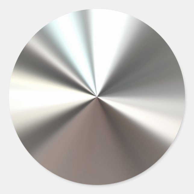 Pegatina Redonda Burst plateado (Anverso)