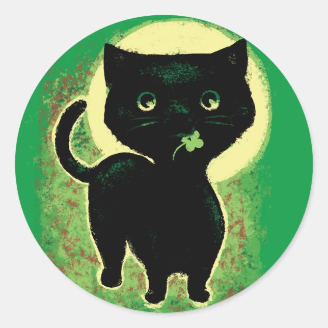 Pegatina Redonda Buscador de fortuna (Anverso)