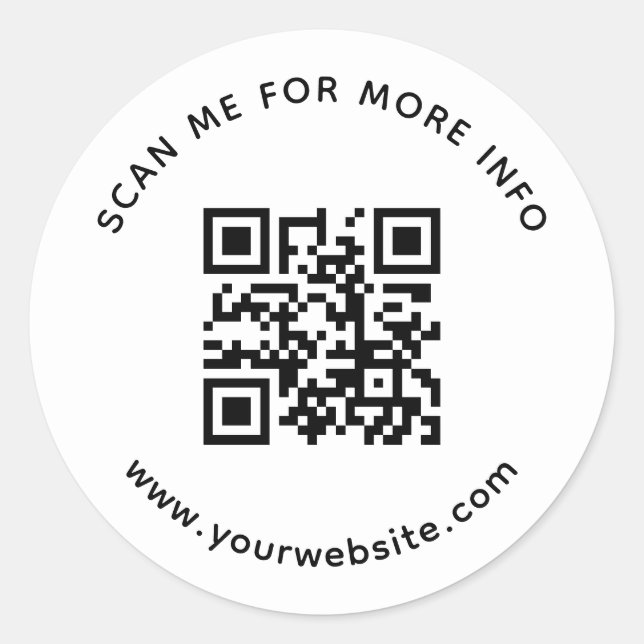 Pegatina Redonda Buscar más información Código QR de Empresa Profes (Anverso)