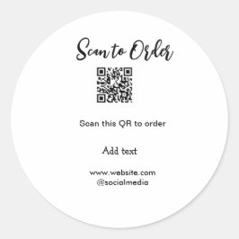 Pegatina Redonda Buscar para solicitar el análisis código QR agrega