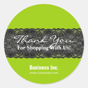 Pegatina Redonda Business Gracias Lace Green
