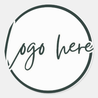 Pegatina Redonda Business Logo Simple Stickers