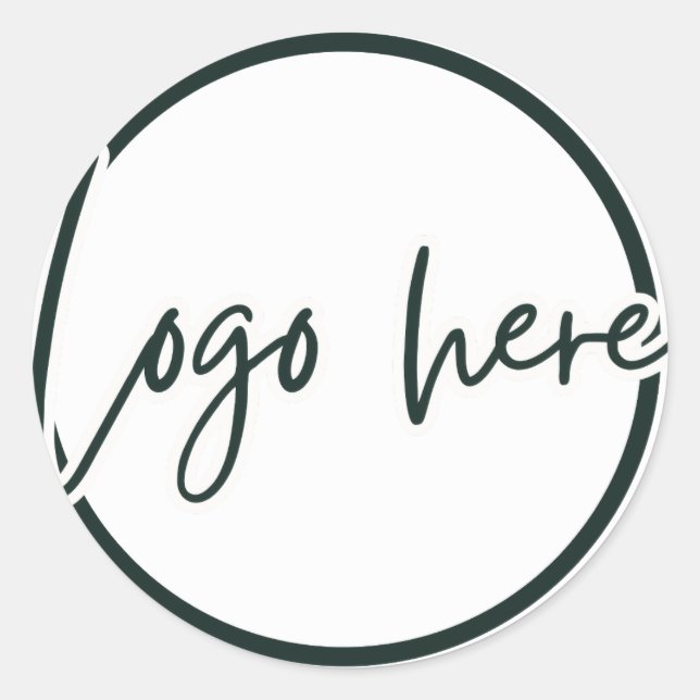 Pegatina Redonda Business Logo Simple Stickers (Anverso)