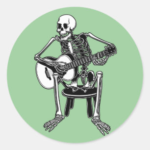 Pegatina Redonda Busker Bones