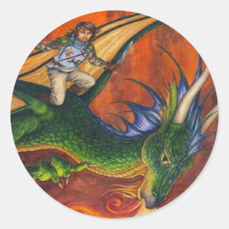 Pegatina Redonda Búsqueda De GreeHee Para El Manuscrito