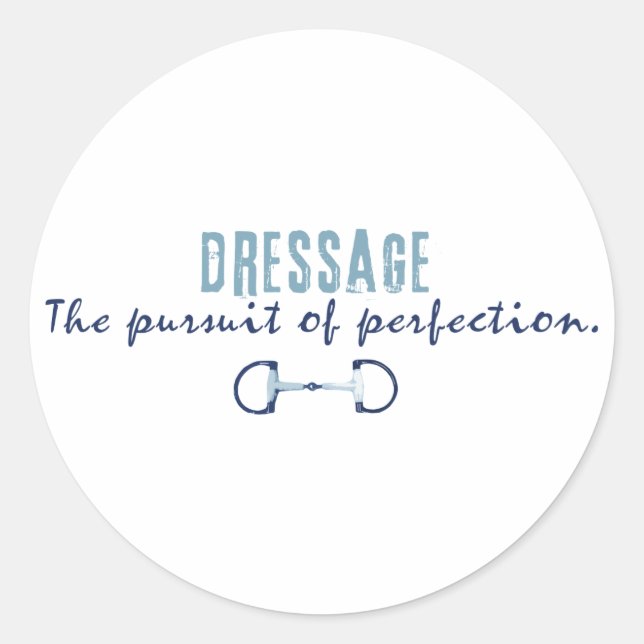 Pegatina Redonda Búsqueda de la perfección (Anverso)