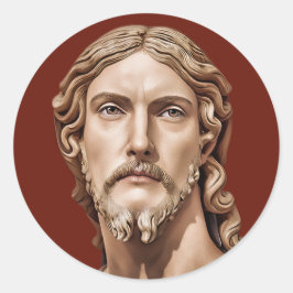 Pegatina Redonda BUSTO DE CRISTO EL SALVADOR por MICHELANGELO 2026