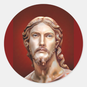 Pegatina Redonda BUSTO DE CRISTO EL SALVADOR por MICHELANGELO 2026
