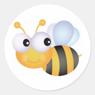 Pegatina Redonda Busy Bee