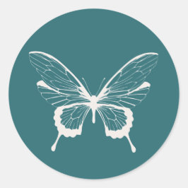 Pegatina Redonda Butterfly Sticker