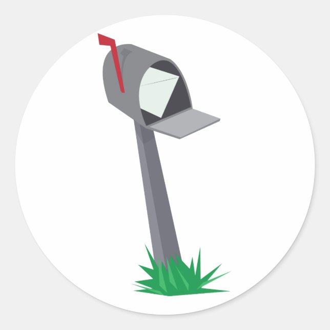 Pegatina Redonda Buzón de correo saliente (Anverso)