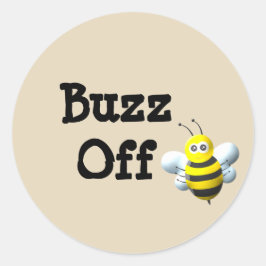 Pegatina Redonda Buzz Off Bee