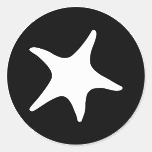 Pegatina Redonda BW Starfish
