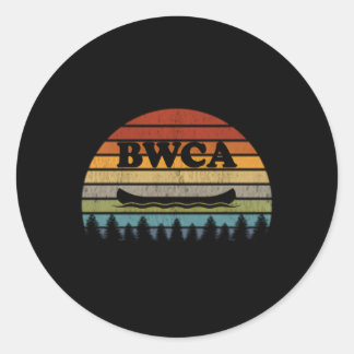 Pegatina Redonda Bwca Minnesota Canoe