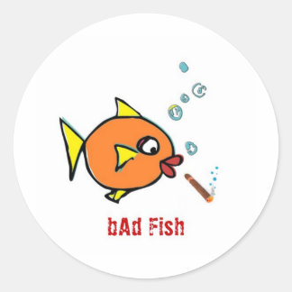 Pegatina Redonda bY extras de peces
