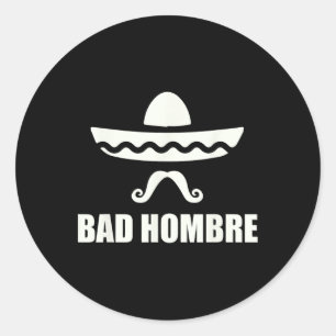 Pegatina Redonda Byd Hombre Gracioso Regalo Mexicano Para Cinco De