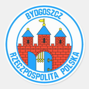 Pegatina Redonda Bydgoszcz Round Emblem