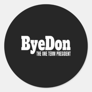 Pegatina Redonda Byedon - Día de la Inauguración - 46 Presidente Bi
