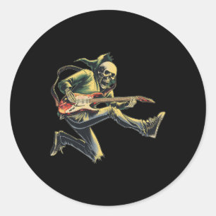 Pegatina Redonda Bynd Rock And Roll Guitar S Para Hombres Bynd Tee 