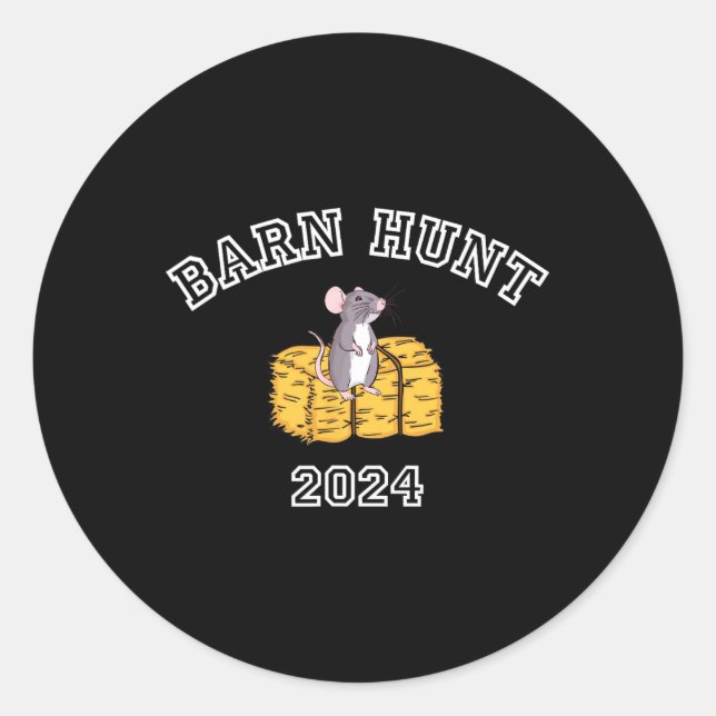Pegatina Redonda Byrn Hunt Lover - Rn Hunt 2024 Con Rata Cuta Y H (Anverso)