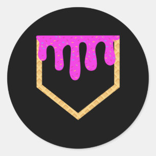 Pegatina Redonda Bysebyll Drip Boys Home Plate Helado Drip Juventud