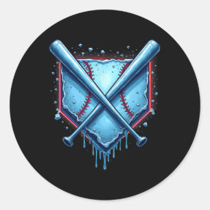Pegatina Redonda Bysebyll Drip Boys Home Plate Ice Respect The Drip