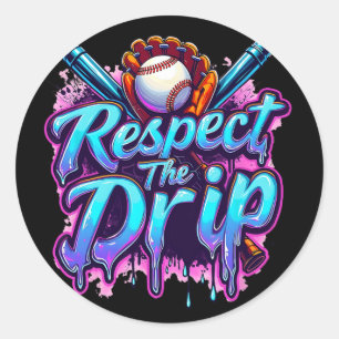 Pegatina Redonda Bysebyll Respect Drip Boys Helado The Drip Yout