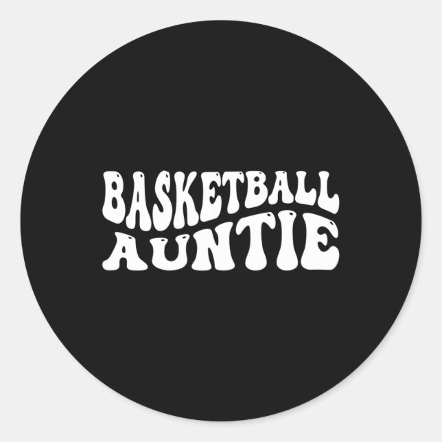 Pegatina Redonda Bysketbyll Aunt (Anverso)