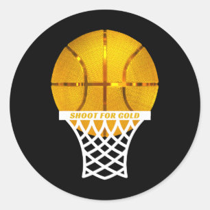Pegatina Redonda Bysketbyll Byll Hoop Net Mvp Player Award Slam Dun